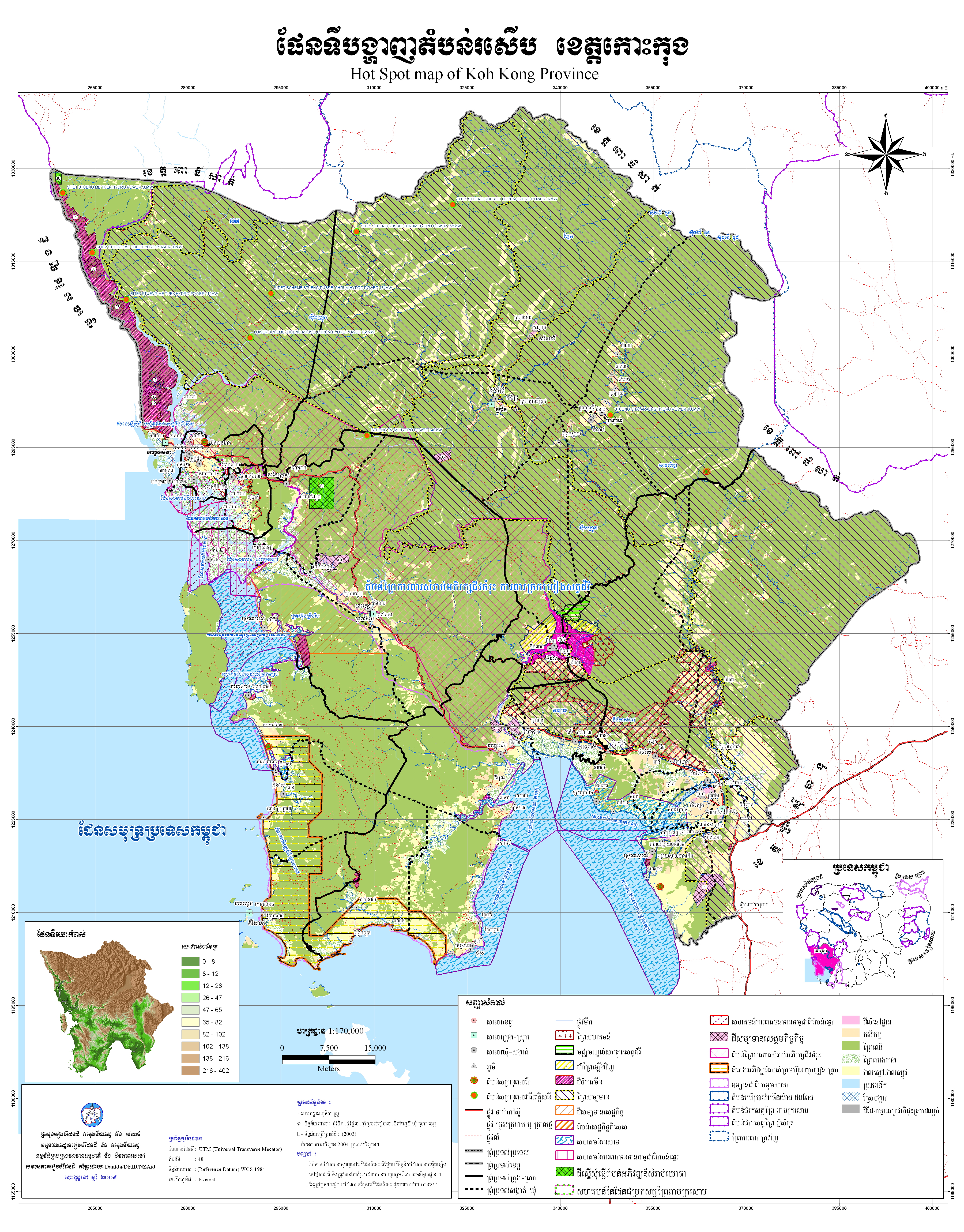 Koh Kong Province Map Koh Kong Hot Spot Map - Koh Kong Hot Spot Map Od Mekong Datahub